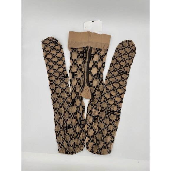 Off-White Beige Logo Monogram Tights - Picture 3 of 6